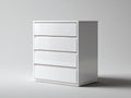 Commode - Bois manufacturé - 74 x 42 x 94 cm - Blanc - Style moderne