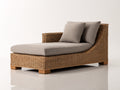 Bain de soleil - Rotin tressé-Tissu - 190 x 95 x 84cm - Naturel-Grège - Contemporain