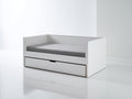 Canapé lit - Bois - 203x95x80 cm - Blanc - Style moderne