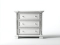 Commode - Bois manufacturé - 82 x 44 x 96 cm - Blanc - Style classique