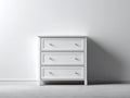 Commode - Bois manufacturé - 88 x 42 x 83 cm - Blanc - Style transitionnel