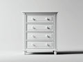Commode - Bois manufacturé - 82 x 41 x 96 cm - Blanc - Style classique