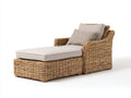 Bain de soleil - Rotin tressé-Tissu - 182 x 88 x 82cm - Naturel-Beige - Bohème