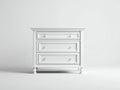 Commode - Bois manufacturé - 84 x 43 x 88 cm - Blanc - Style classique