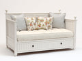 Canapé lit - Bois - 205x96x100 cm - Blanc - Style campagne