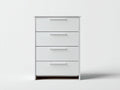 Commode - Bois manufacturé - 66 x 39 x 97 cm - Blanc - Style moderne
