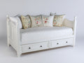 Canapé lit - Bois - 207x96x94 cm - Blanc - Style classique