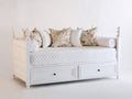 Canapé lit - Bois - 206x97x99 cm - Blanc - Style classique
